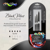 Black Velvet® 3pc Watercolor Beginning Round Set | Short Handle | WC-3205S